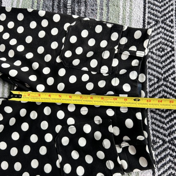 Maeve The Colette Black and White Polka Dot Wide Leg High Waist Stretch Pants - Picture 5 of 13